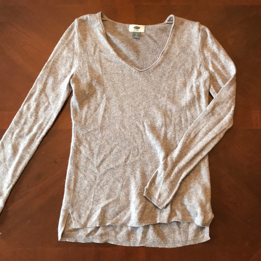 Grey V-Neck Sweater